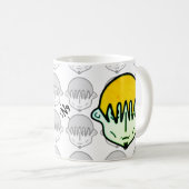 疲れた緑がかった男の子V2 コーヒーマグカップ (正面右)