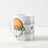 疲れた緑がかった男の子V2 コーヒーマグカップ (正面左)