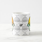 疲れた緑がかった男の子V2 コーヒーマグカップ (中央)