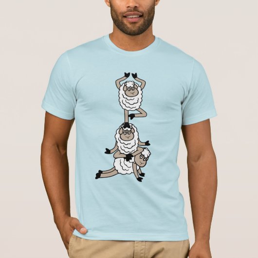 疲れた羊タワーヨガメディテーション Tシャツ (正面)