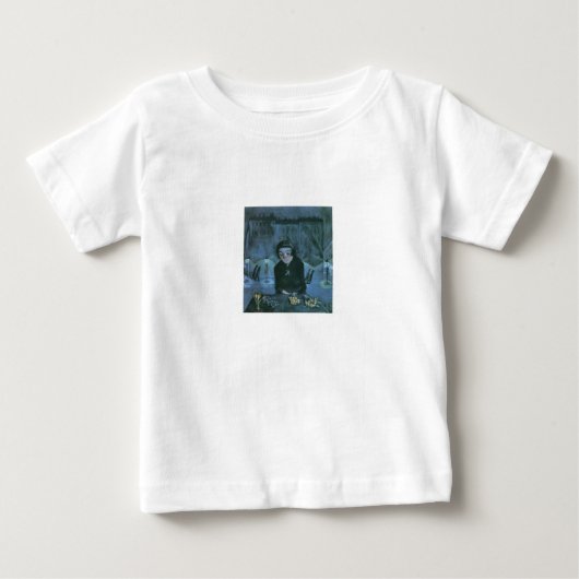 疲れた花売りの少女 (by Walter Gramatté) ベビーTシャツ (正面)