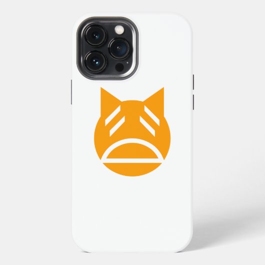 疲れた顔の猫の絵文字 iPhoneケース (裏面)