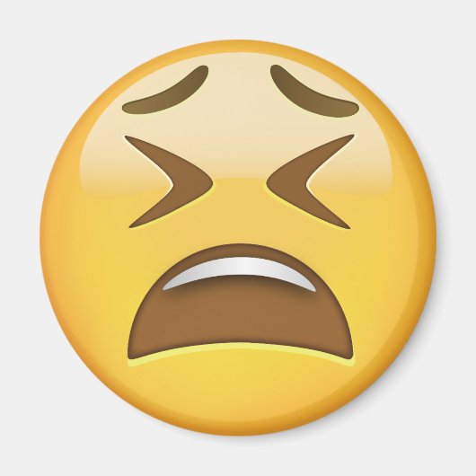 疲れた顔絵文字 マグネット (正面)