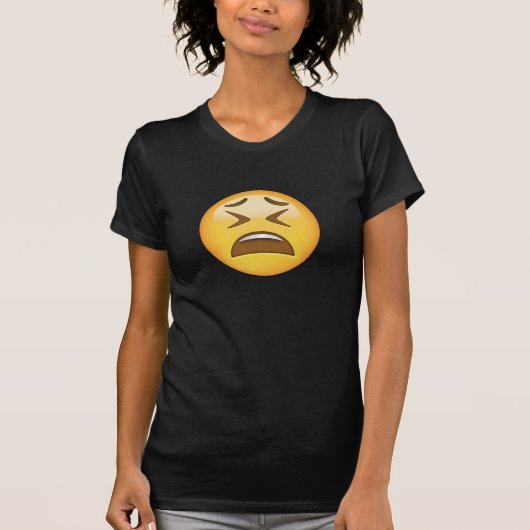 疲れた顔Emoji Tシャツ (正面)
