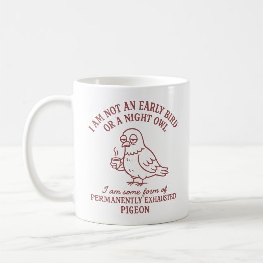 疲れた鳩 コーヒーマグカップ (左)