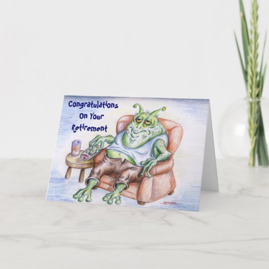 疲れた、退職した カード (正面)