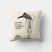 疲れて働忙しく クッション (裏面)