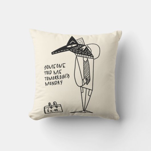 疲れて働忙しく クッション (正面)