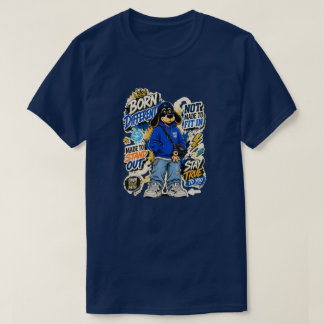疲れて生まれた大人用の面白いTシャツ Tシャツ