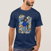 疲れて生まれた大人用の面白いTシャツ Tシャツ (正面)