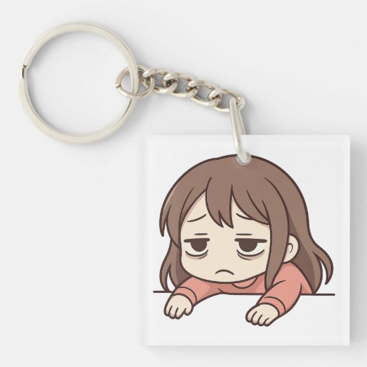 疲れて赤 キーホルダー (正面)