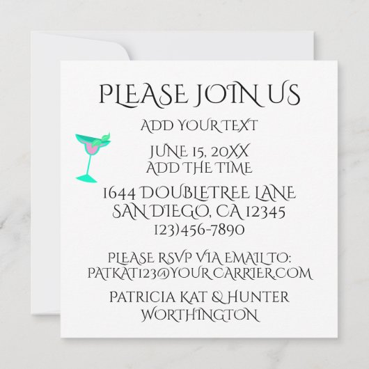 疲れて退職した 招待状 (裏面)