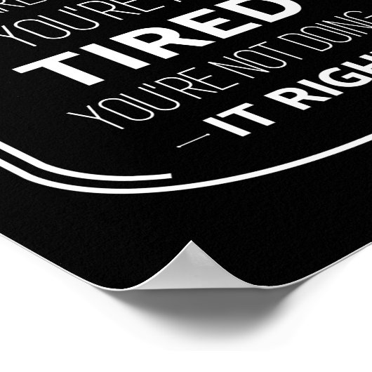 疲れもしていない親のおもしろい引用文白。 ポスター (角)