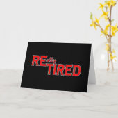 疲れをリタイア退職したティーにおもしろい入れる カード (黄色い花)