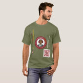 疲れグリーンショートスリーブシャツ Tシャツ (正面フル)