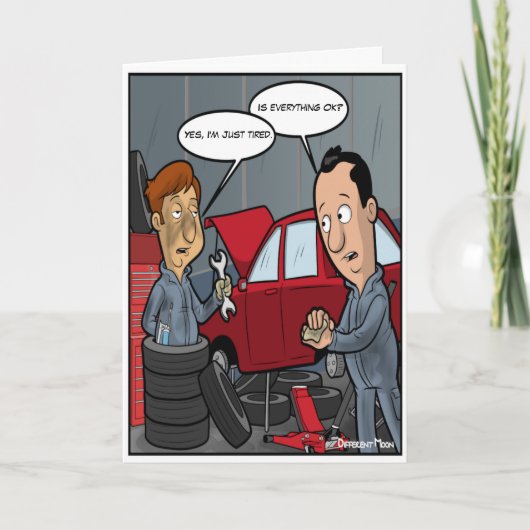 疲れプニー誕生日カード カード (正面)