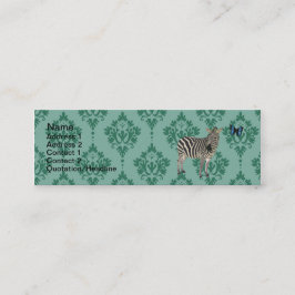 疲れ切ったダマスク織のZebの名刺 スキニー名刺