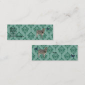 疲れ切ったダマスク織のZebの名刺 スキニー名刺 (正面/裏面)