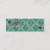 疲れ切ったダマスク織のZebの名刺 スキニー名刺 (裏面)