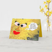 疲れ切った誕生日カスタマイズ- カード (黄色い花)