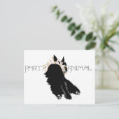 疲れ果てたスコットランドパーティー動物 インビテーションポストカード (スタンド正面)