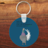 疲れ果てたハトのキーリング キーホルダー (正面)