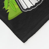 疲れ果てたバドミントンパンダおもしろい – かわいいシャトルアニ フリースブランケット (角)