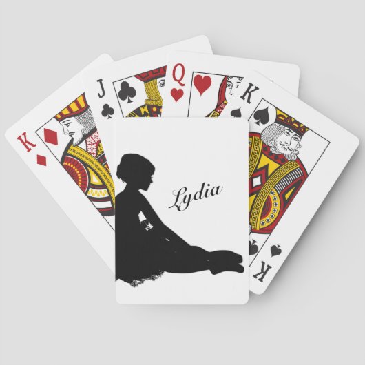 疲れ果てたバレリパーソナライズされたーナ、自転車プレイイン トランプ (裏面)