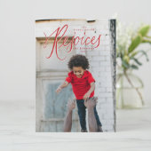 疲れ果てた世界がクリスマス・フォトカードを喜ぶ 招待状 (スタンド正面)