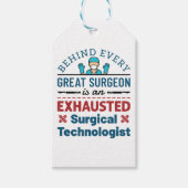 疲れ果てた外科技おもしろい術師スクラブ技術 ギフトタグ (正面)