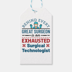 疲れ果てた外科技おもしろい術師スクラブ技術 ギフトタグ