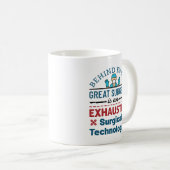 疲れ果てた外科技おもしろい術師スクラブ技術 コーヒーマグカップ (正面右)