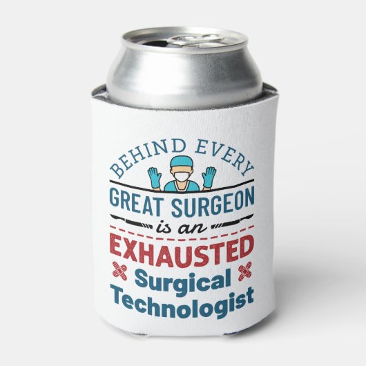 疲れ果てた外科技おもしろい術師スクラブ技術 缶クーラー (缶正面)