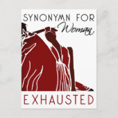疲れ果てた女性 ポストカード (正面)