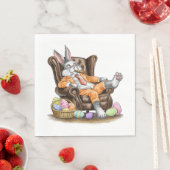 疲れ果てた復活祭バニー スタンダードランチョンナプキン (インサイチュ)