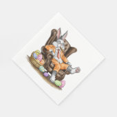 疲れ果てた復活祭バニー スタンダードランチョンナプキン (角)