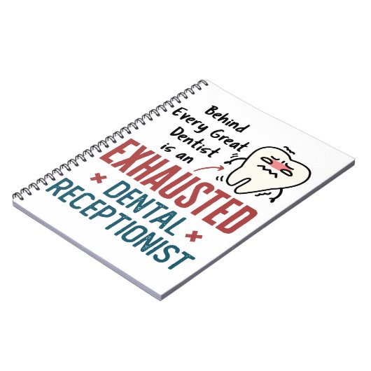 疲れ果てた歯科受付おもしろいフロント ノートブック (左側)