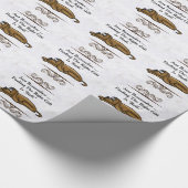 疲れ果てた犬任意の場合のギフトラップ ラッピングペーパー (角)