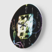 疲れ果てたX線スケルトンクロック ラージ壁時計 (傾斜)