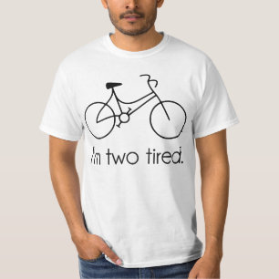 疲れ過ぎて眠い自転車に乗った Tシャツ