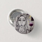 疲労した夕べパーティーの常連客 缶バッジ (正面&裏面)