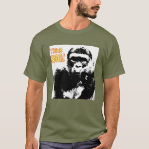 疲労グリーンゴリラアポップ・アートのートやる気を起こさせるトレンディー Tシャツ