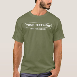 疲労緑エレガントのカスタムテンプレート面モダン Tシャツ