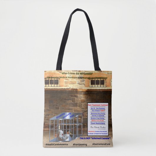 疼痛患者パロリー – 慢性疼痛認識度 トートバッグ (正面)