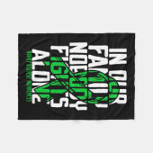 疾患支援家族腎疾患認識度 フリースブランケット (正面(横))