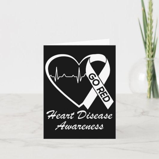 疾患認識度我々衣服赤2月に赤Go Red H カード (正面)