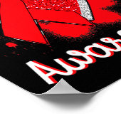 疾患認識度I衣服赤ハート疾患と戦う ポスター (角)