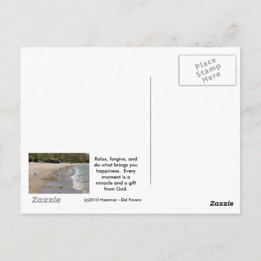 疾病及び癌の治癒トリートメント ポストカード (裏面)