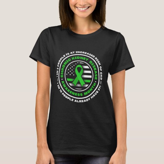 疾病夫の腎臓病の認識度ギフト Tシャツ (正面)