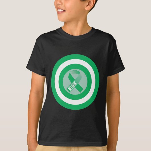 疾病戦士リボン認識度ギフトサポート Tシャツ (正面)